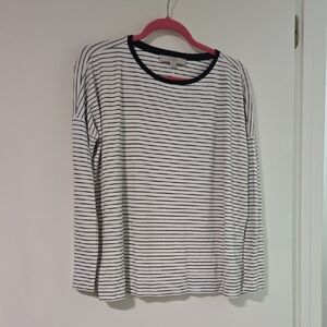 LOFT Striped Long Sleeve Top